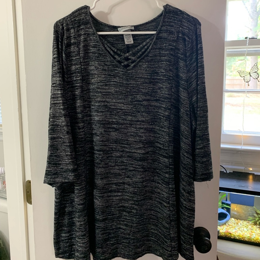 Grey Med Sleeve Shirt